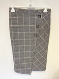 SPORTALM PERFECTLY BLACK & WHITE CHECK TAILORED JACKET, SKIRT, TROUSER SUIT SET SIZE 10