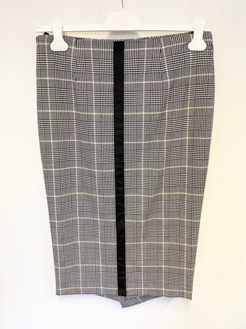 SPORTALM PERFECTLY BLACK & WHITE CHECK TAILORED JACKET, SKIRT, TROUSER SUIT SET SIZE 10