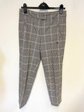 SPORTALM PERFECTLY BLACK & WHITE CHECK TAILORED JACKET, SKIRT, TROUSER SUIT SET SIZE 10