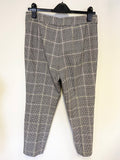SPORTALM PERFECTLY BLACK & WHITE CHECK TAILORED JACKET, SKIRT, TROUSER SUIT SET SIZE 10