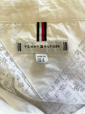 TOMMY HILFIGER WHITE LACE COLLARED LONG SLEEVE SHIRT MIDI DRESS  SIZE 8