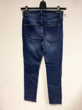 DONNA IDA JEANIE BLUE DENIM HIGH RISE CIGARETTE JEANS SIZE 28W