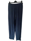 JIGSAW NAVY BLUE TAPERED LEG TROUSERS SIZE 12