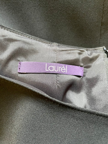 LAUREL BLACK SEQUIN TRIM 3/4 SLEEVED SHIFT DRESS SIZE 10