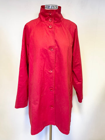 MASAI RED HIGH NECK LONG SLEEVE COTTON BLEND MID LENGTH JACKET SIZE XS