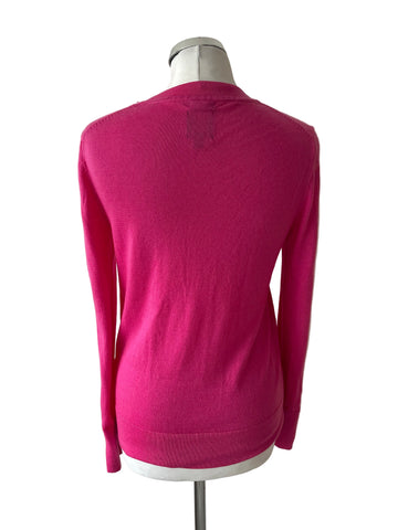GAP 100% MERINO WOOL PINK LONG SLEEVE JUMPER SIZE S