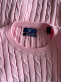 GANT PINK ROUND NECK LONG SLEEVED COTTON JUMPER  SIZE S