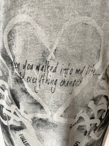 OUI GREY VALENTINES AFTERPARTY SHORT SLEEVE PRINTED T SHIRT SIZE 16