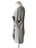 OUI GREY VALENTINES AFTERPARTY SHORT SLEEVE PRINTED T SHIRT SIZE 16