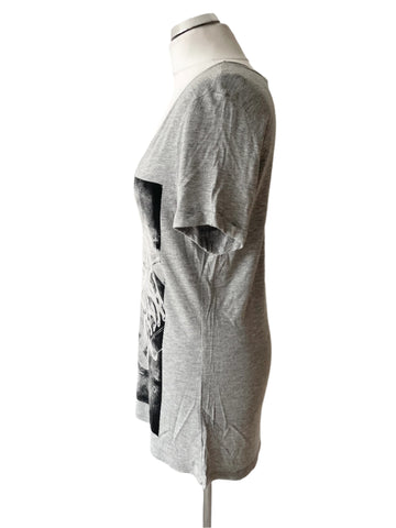 OUI GREY VALENTINES AFTERPARTY SHORT SLEEVE PRINTED T SHIRT SIZE 16