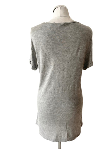 OUI GREY VALENTINES AFTERPARTY SHORT SLEEVE PRINTED T SHIRT SIZE 16