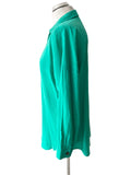 MINT VELVET GREEN COLLARED LONG SLEEVE TUNIC TOP SIZE M