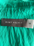 MINT VELVET GREEN COLLARED LONG SLEEVE TUNIC TOP SIZE M