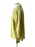 BRAND NEW MINT VELVET 100% LINEN LIME GREEN LONG SLEEVE SHIRT SIZE M