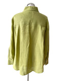 BRAND NEW MINT VELVET 100% LINEN LIME GREEN LONG SLEEVE SHIRT SIZE M