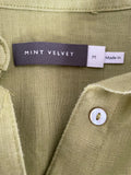 BRAND NEW MINT VELVET 100% LINEN LIME GREEN LONG SLEEVE SHIRT SIZE M