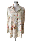 RINO & PELLE MULTI COLOURED FLORAL PRINT OVERSIZE SHIRT SIZE 38 UK 12