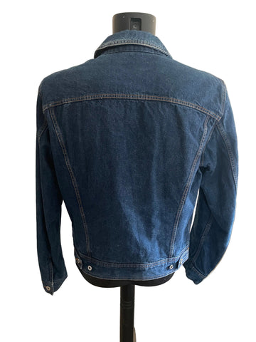 DOLCE & GABBANA DARK BLUE DENIM LINED JACKET  SIZE XL