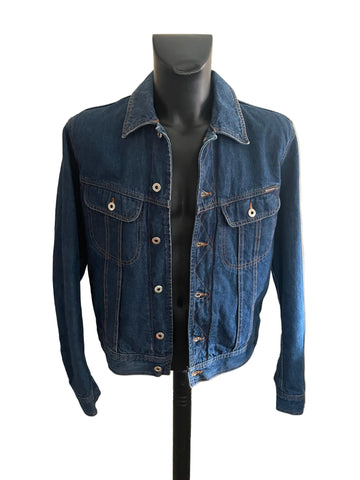DOLCE & GABBANA DARK BLUE DENIM LINED JACKET  SIZE XL