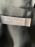 MINT VELVET BLACK SLEEVELESS BEADED TUNIC TOP SIZE 14