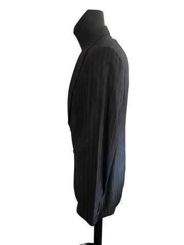HUGO BOSS QUEEN/SHARP 100% VIRGIN WOOL DARK GREY PINSTRIPE TAILORED SUIT  SIZE 40R