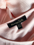 MASSIMO DUTTI PEACH REAR TIE CAP SLEEVED TOP SIZE S