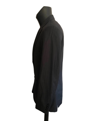 HUGO BOSS PASOLINI/MOVIE 100% VIRGIN WOOL CHARCOAL PINSTRIPE TAILORED SUIT SIZE 40R