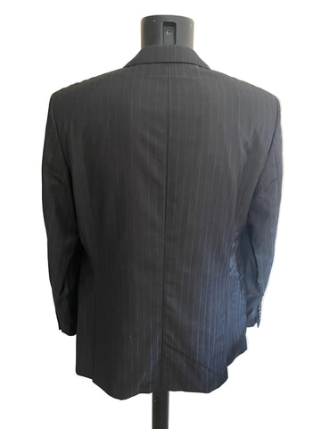 HUGO BOSS PASOLINI/MOVIE 100% VIRGIN WOOL CHARCOAL PINSTRIPE TAILORED SUIT SIZE 40R