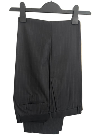 HUGO BOSS PASOLINI/MOVIE 100% VIRGIN WOOL CHARCOAL PINSTRIPE TAILORED SUIT SIZE 40R