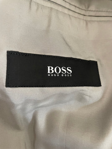 HUGO BOSS PASOLINI/MOVIE 100% VIRGIN WOOL CHARCOAL PINSTRIPE TAILORED SUIT SIZE 40R