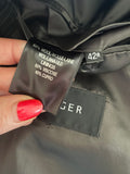 JAEGER 100% WOOL CHARCOAL PINSTRIPE TAILORED SUIT SIZE 42R /36W