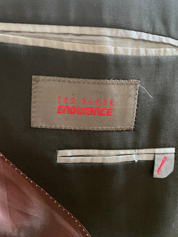 TED BAKER ENDURANCE 100% WOOL BLACK TAILORED JACKET  SIZE 38R