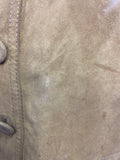 MULBERRY TAN SUEDE BUTTON FRONT SHIRT SIZE 10