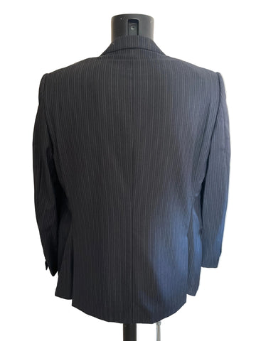 AQUASCUTUM 100% WOOL NAVY BLUE PINSTRIPE 3 PIECE SUIT SIZE 40R