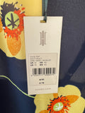 BRAND NEW  HOBBS FAYE NAVY & YELLOW FLORAL PRINT SLEEVELESS TOP SIZE 14