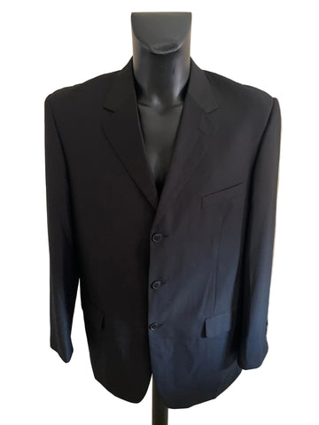 GIORGIO FERRARO BLACK TAILORED SUIT SIZE 42L /36W