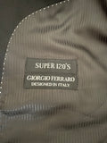 GIORGIO FERRARO BLACK TAILORED SUIT SIZE 42L /36W