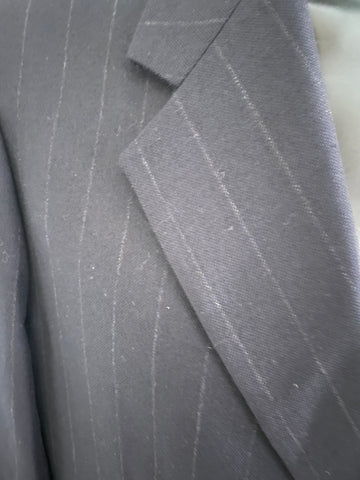 PAL ZILERI 100% WOOL DARK BLUE PINSTRIPE TAILORED JACKET SIZE 46R
