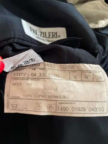 PAL ZILERI 100% WOOL DARK BLUE PINSTRIPE TAILORED JACKET SIZE 46R