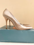 KAREN MILLEN CHAMPAGNE SATIN HEELS SIZE 7/40
