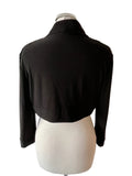 GINA BACCONI BLACK 3/4 SLEEVE BOLERO SIZE 14