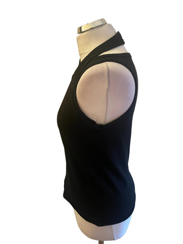 FRANKIE SHOP BLACK JERSEY DOUBLE LAYERED TOP SIZE S