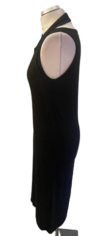 FRANKIE SHOP BLACK JERSEY DOUBLE LAYERED TANK DRESS  SIZE S