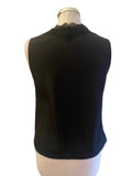 TED BAKER MALLINA BLACK LACE TRIMMED SLEEVELESS TOP SIZE 1 UK 8/10