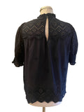 BRAND NEW ME+EM NAVY BRODIERE ANGLAISE COTTON TOP SIZE 8
