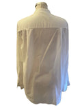 HUGO BOSS WHITE COTTON MIX COLLARLESS SHIRT SIZE 8