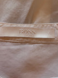 HUGO BOSS WHITE COTTON MIX COLLARLESS SHIRT SIZE 8
