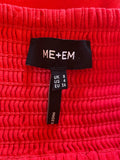 ME+EM RED LINEN MIX HALTER NECK MAXI DRESS  SIZE 8
