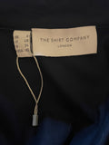 THE SHIRT COMPANY 100% COTTON NAVY BLUE FIT & FLARE MIDI DRESS SIZE 8