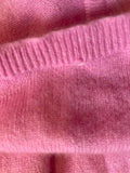 UNBRANDED 100% CASHMERE PINK V NECK WRAP ACROSS LONG SLEEVED JUMPER SIZE S